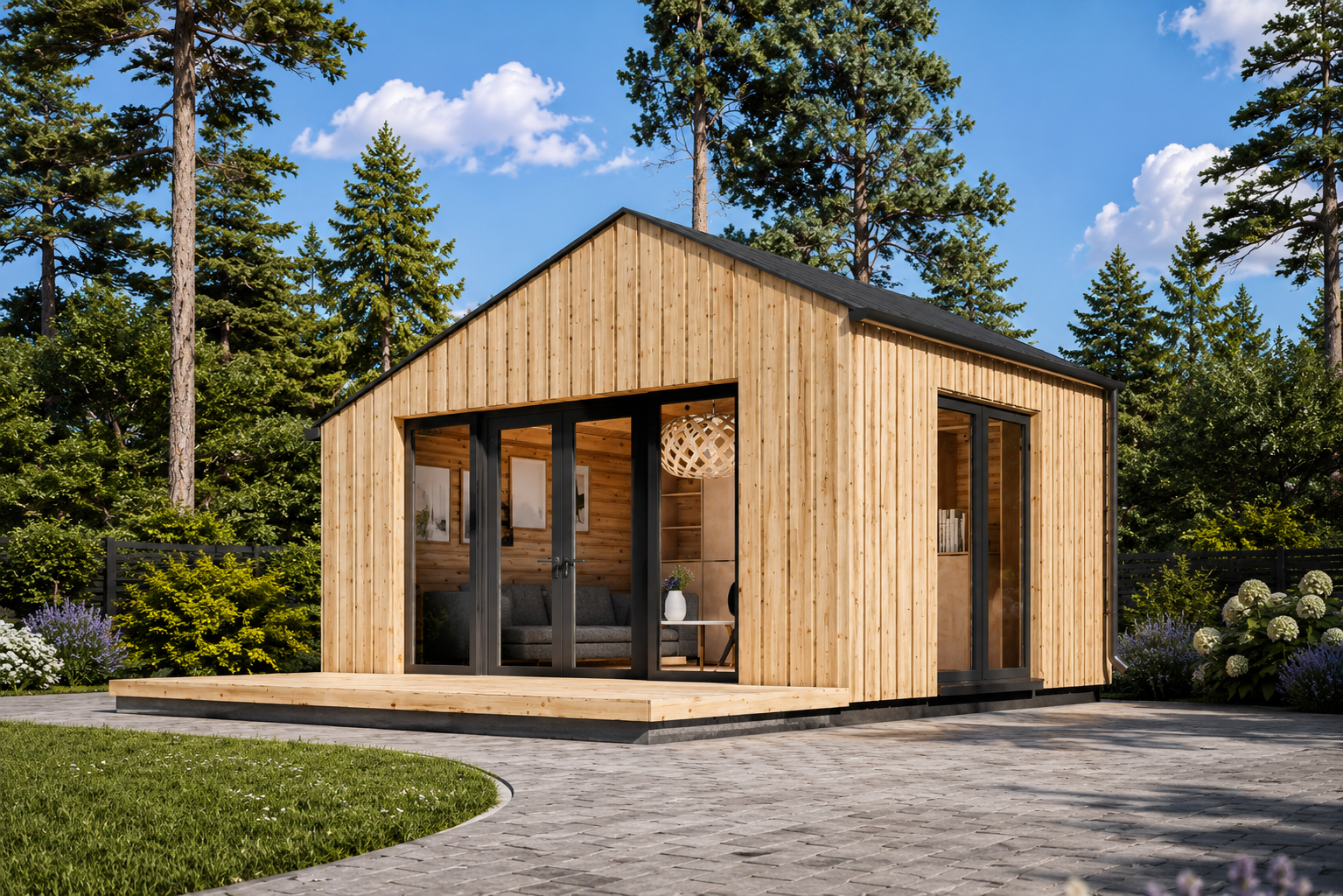 Gartenhaus-ANTONIA-34mm-Holzverschalung-5x5m-25m².png Gartenhaus ANTONIA (34mm + Holzverschalung ), 5x5m, 25m² – Bild 1