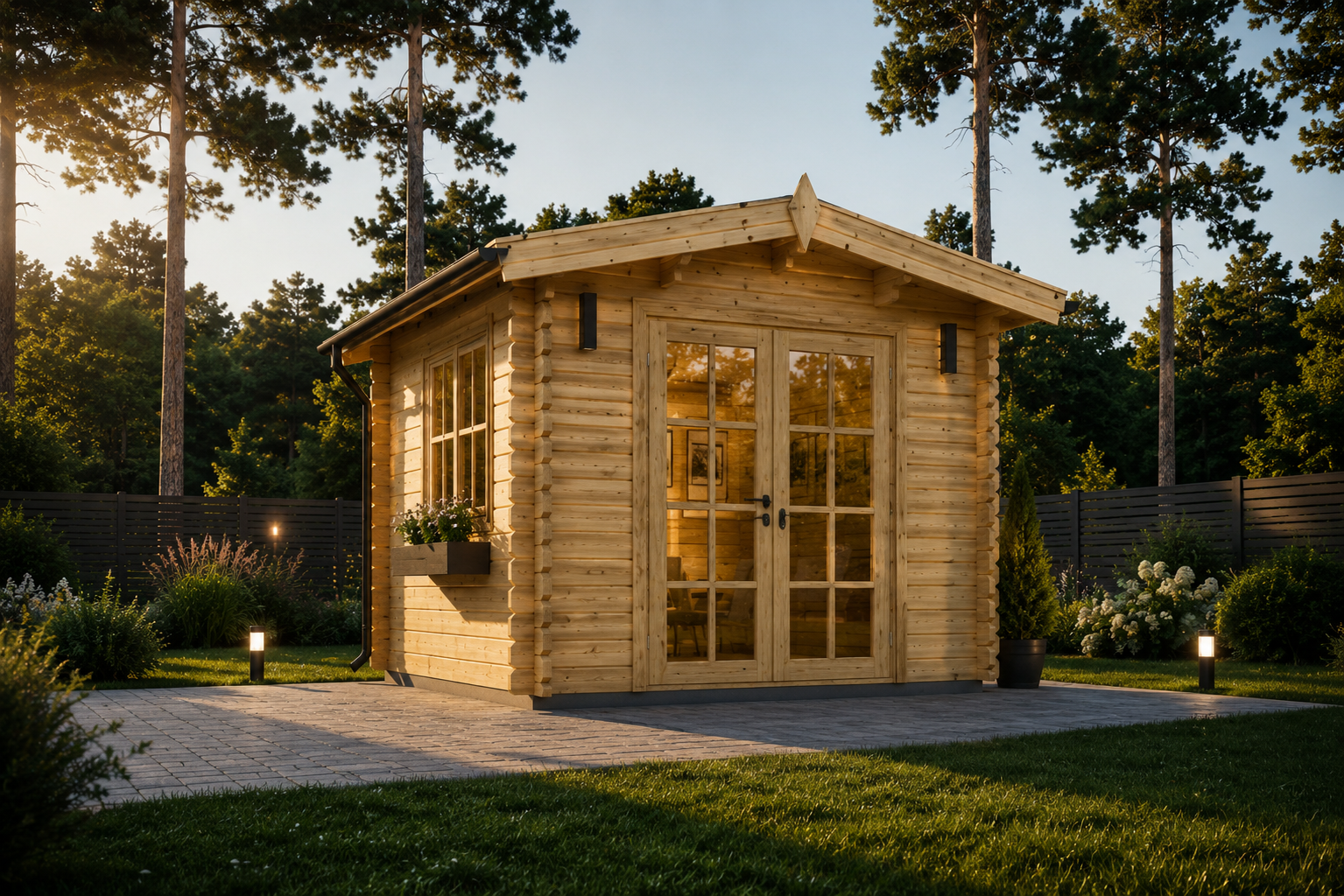 Gartenhaus-Adria.png Gartenhaus ADRIA (44 mm), 3x3 m, 9 m² – Bild 1