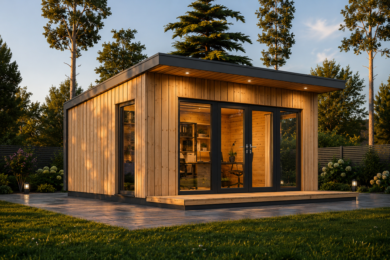 Gartenhaus-Emil-5x4-2.png Gartenhaus EMIL (34mm + Holzverschalung ), 5x4m, 20m² – Bild 1