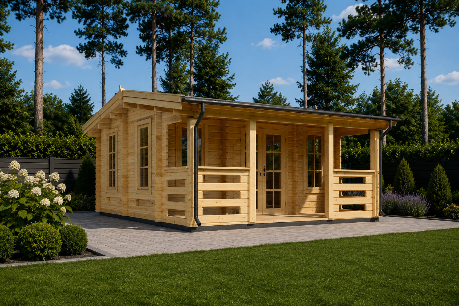 Gartenhaus-ROLAND-5x5-m-20-m².png Gartenhaus ROLAND 5x5 m, 25 m² Isoliert – Bild 1