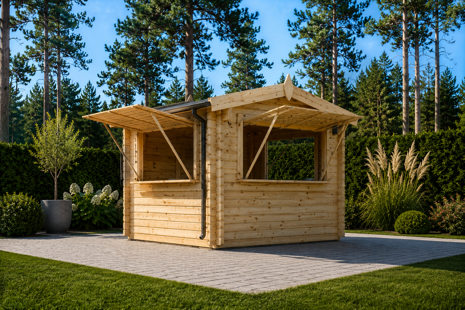 Hochwertiger-Verkaufsstand-4x4-m-2.png Verkaufsstand,44mm, 4x4 m, 16m² – Bild 1