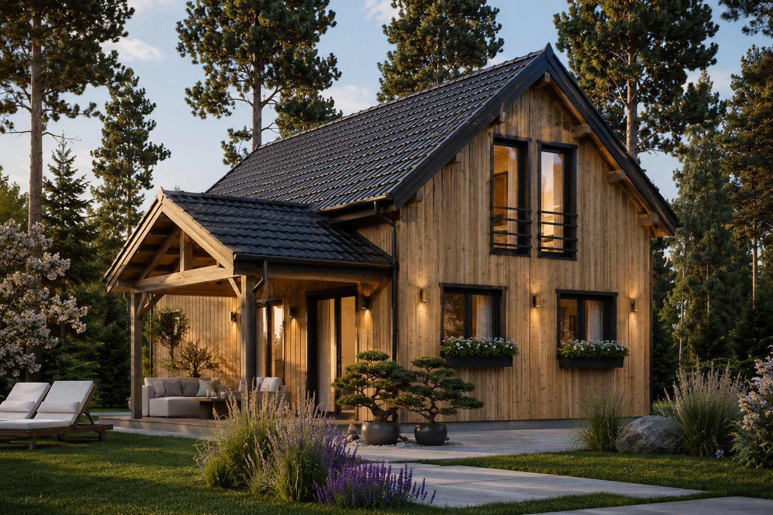 Holzhaus-VERENA-Isoliert.png Holzhaus VERENA Isoliert, 66 mm + Holzverschalung, 110 m² – Bild 1