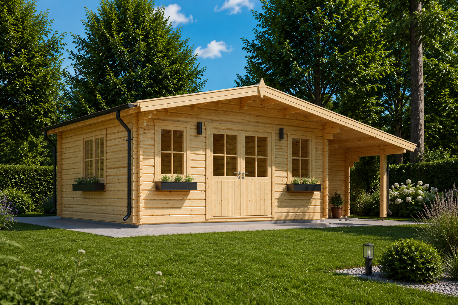 Premium-Gartenhaus-CLAUDIA-–-7-×-4-m-28-m².png Premium Gartenhaus CLAUDIA (44-66mm) 28m², 7x4m – Bild 1