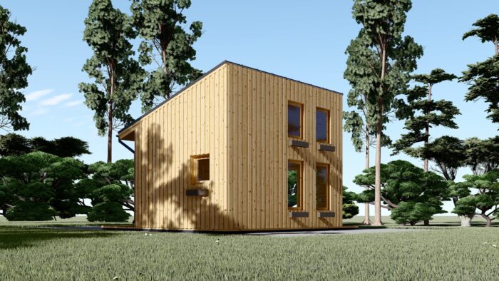 Blockbohlenhaus SOPHIA (34 mm + Holzverschalung), 20 m²