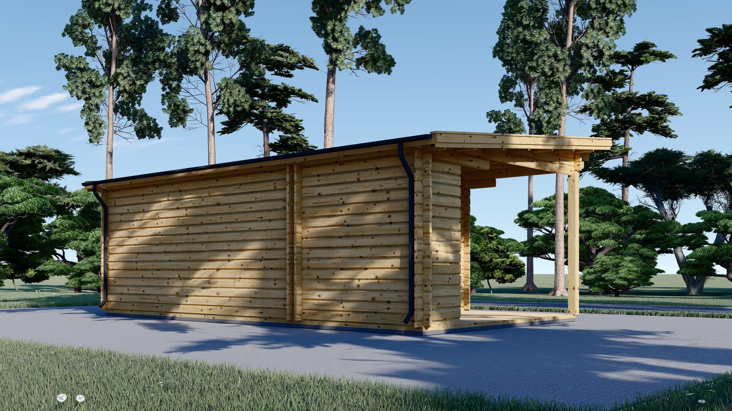 Abri de jardin en bois OSLO (34 mm), 5x4 m, 20 m²