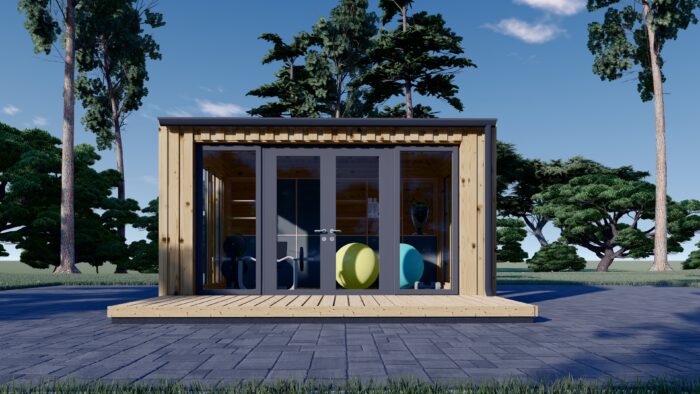 Gartenhaus EMMY (34 mm + Holzverschalung), 4x3 m, 12 m²