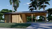 Holzgarage mit (44 mm) 4x6 m mit Doppelcarport 5.5x6 m – Bild 2