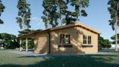 Holzgarage mit (44 mm) 4x6 m mit Doppelcarport 5.5x6 m – Bild 4