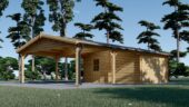 Holzgarage mit (44 mm) 4x6 m mit Doppelcarport 5.5x6 m – Bild 5