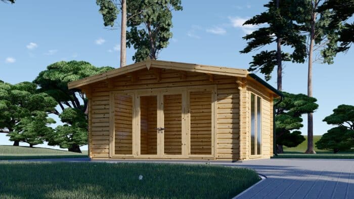 Premium Gartenhaus aus Holz MARTA (66 mm), 5x4 m, 20 m²
