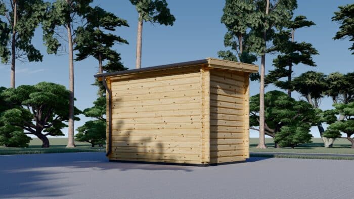 Gartenhaus aus Holz Kit (28mm), 3x2m, 6m² inkl. Fußboden