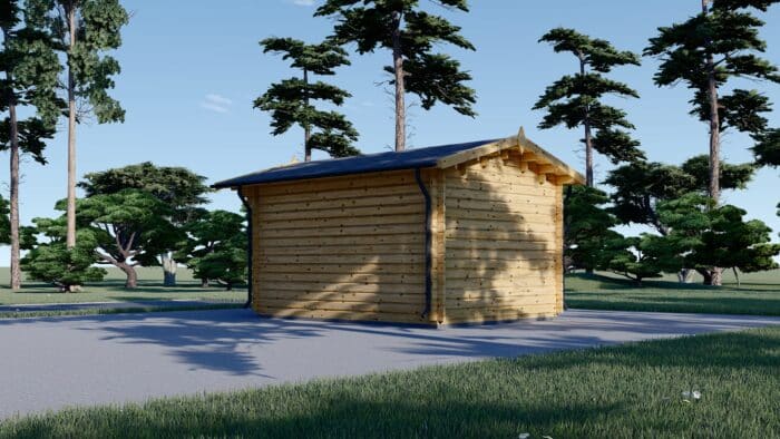 Premium Gartenhaus aus Holz PETER (34 mm), 3x3 m