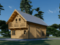 Blockbohlenhaus LISA (66mm) 108m²