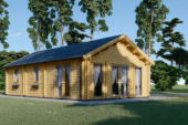 Blockbohlenhaus GRAZ (44+44 mm · Extra Isoliert) · 54 m²