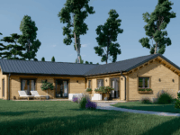 Bungalow Neusiedl (66 mm + Holzverschalung), Isoliert 129 m²