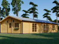 Blockbohlenhaus BERNAU (66 mm) 103 m²