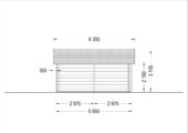 Blockbohlenhaus FRITZ (44+44mm) 60m² Isoliert – Bild 6