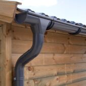 Dachrinnenset Zink Dachrinne für Pultdach bis 6,8 m