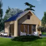 Blockbohlenhaus SASCHA (34mm + Holzverschalung), 20m²