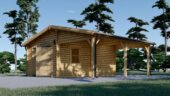 Einzelgarage (44mm) 4x6m mit Carport 3x6m – Bild 2