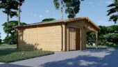 Einzelgarage (44mm) 4x6m mit Carport 3x6m – Bild 3