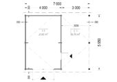 Einzelgarage (44mm) 4x6m mit Carport 3x6m – Bild 6