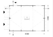 Doppelgarage aus Holz (44mm), 6x8 m, 48m² – Bild 6