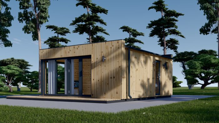 Premium Gartenhaus Tobi (34 mm + Holzverschalung), 6x5 m, 30 m²