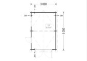 Einzelgarage aus Holz (44 mm), 3.6x5.4 m, 20 m² – Bild 6