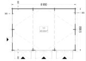Dreifachgarage aus Holz (44mm), 9x6m, 54m² – Bild 7