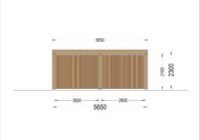 Carport aus Holz für 1 Auto mit Schuppen und Seitenwand LUNA F PLUS, 4.9x5.6 m – Bild 6