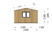 Gartenhaus TAURUS (34mm + Holzverschalung), 5x4m, 15m² Isoliert – Bild 6
