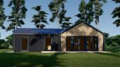 Holzhaus VALENTIN (44mm + Holzverschalung) 80 m² – Bild 6