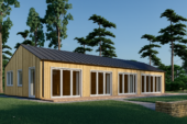 Wohnhaus Enns (66 mm + Holzverschalung) inkl. Isolierung, 130 m² – Bild 3