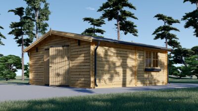 Einzelgarage aus Holz (44mm), 5x6m, 30m² – Bild 4