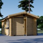 Einzelgarage aus Holz (44 mm), 4x6 m, 24 m²