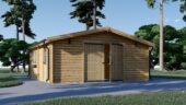 Einzelgarage aus Holz (44mm) 6x6m, 36m² Aktion