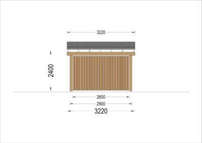 Carport mit L-förmiger Wand,  3,2x6m – Bild 10