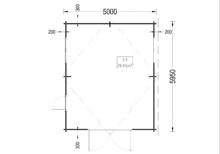 Einzelgarage aus Holz (44mm), 5x6m, 30m² – Bild 8