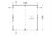 Doppelgarage aus Holz TWIN (44mm) 6x6m, 36m² – Bild 8