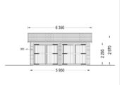 Doppelgarage aus Holz TWIN (44mm) 6x6m, 36m² – Bild 9