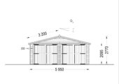 Doppelgarage aus Holz (44mm), 6x9 m, 54m² – Bild 8