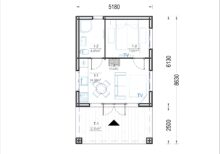 Blockbohlenhaus ANNA (44 mm + Holzverschalung ), 39 m² Extra Isoliert – Bild 6