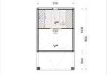 Blockbohlenhaus ANNA (44 mm + Holzverschalung ), 39 m² Extra Isoliert – Bild 7
