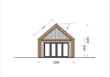 Blockbohlenhaus ANNA (44 mm + Holzverschalung ), 39 m² Extra Isoliert – Bild 8