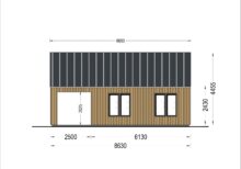 Blockbohlenhaus ANNA (44 mm + Holzverschalung ), 39 m² Extra Isoliert – Bild 9