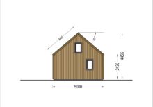 Blockbohlenhaus ANNA (44 mm + Holzverschalung ), 39 m² Extra Isoliert – Bild 10
