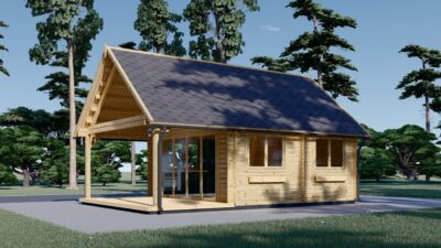 Blockbohlenhaus ANNA (44 mm + Holzverschalung ), 39 m² Isoliert – Bild 6