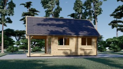 Blockbohlenhaus ANNA (44 mm + Holzverschalung ), 39 m² Isoliert – Bild 7