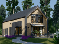 Holzhaus ALPINA(66 mm + Holzverschalung Isoliert ), 120 m²